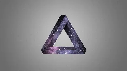 عکس پروفایل مثلث ناممکن کهکشانی با زمینه طوسی ساده برای تلگرام