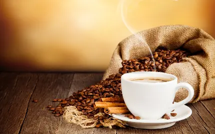 بک گراند متفاوت فنجان قهوه صبحگاهی برای دسکتاپ ویندوز