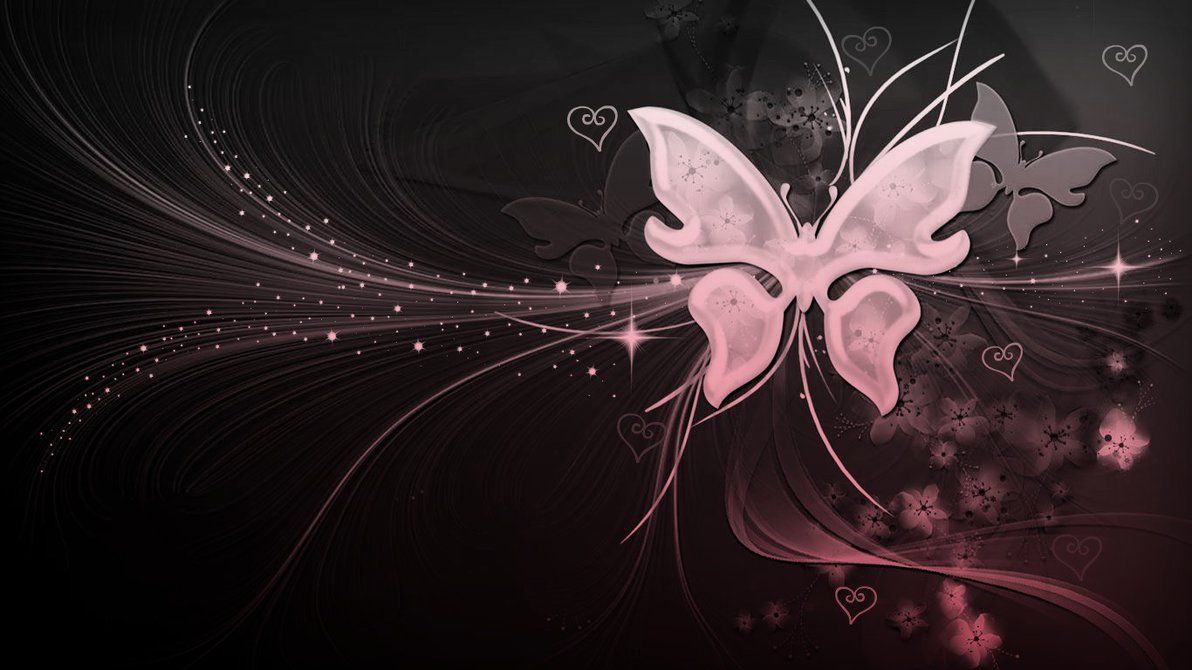 تصویر جذاب از پروانه صورتی زیبا با بال های جالب 