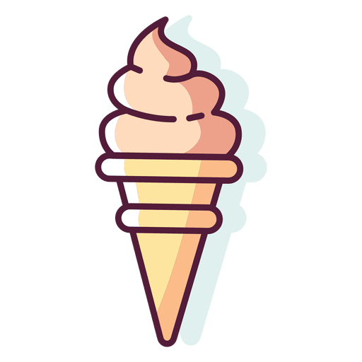 طرح گرافیکی رایگان بستنی قیفی بدون بک گراند مناسب طراحی لوگو 