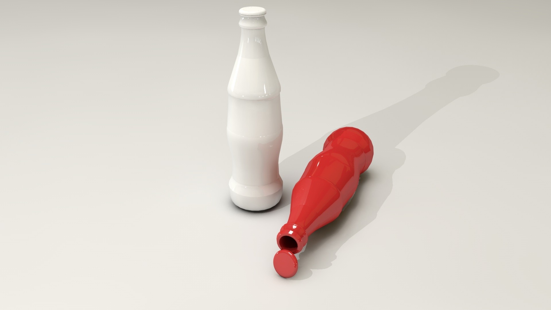 عکس جالب و زیبا از دوتا بطری سفید و قرمز مخصوص پروفایل پسرانه