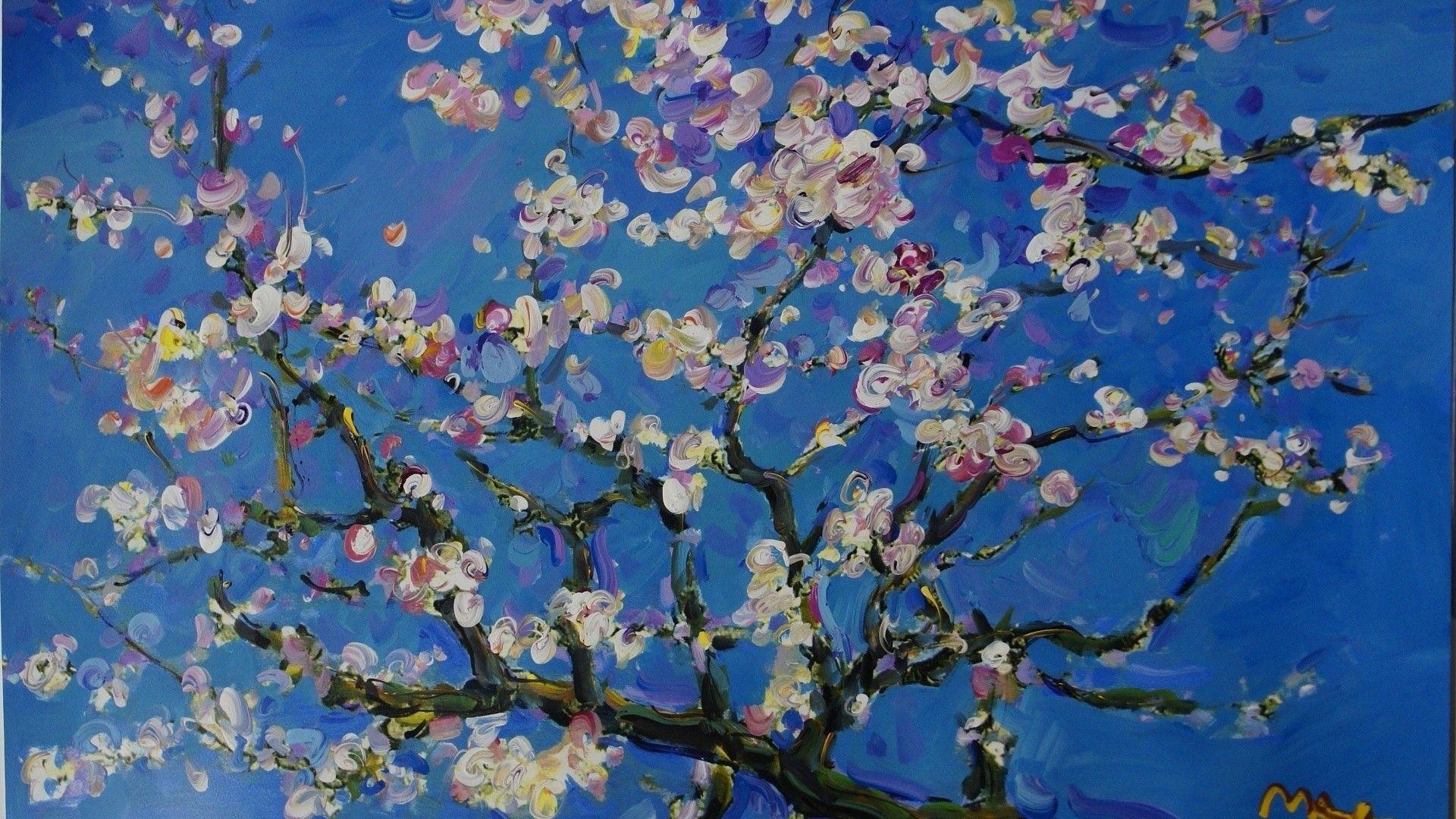 دانلود عکس با کیفیت نقاشی شکوفه از ونسان ون گوگ