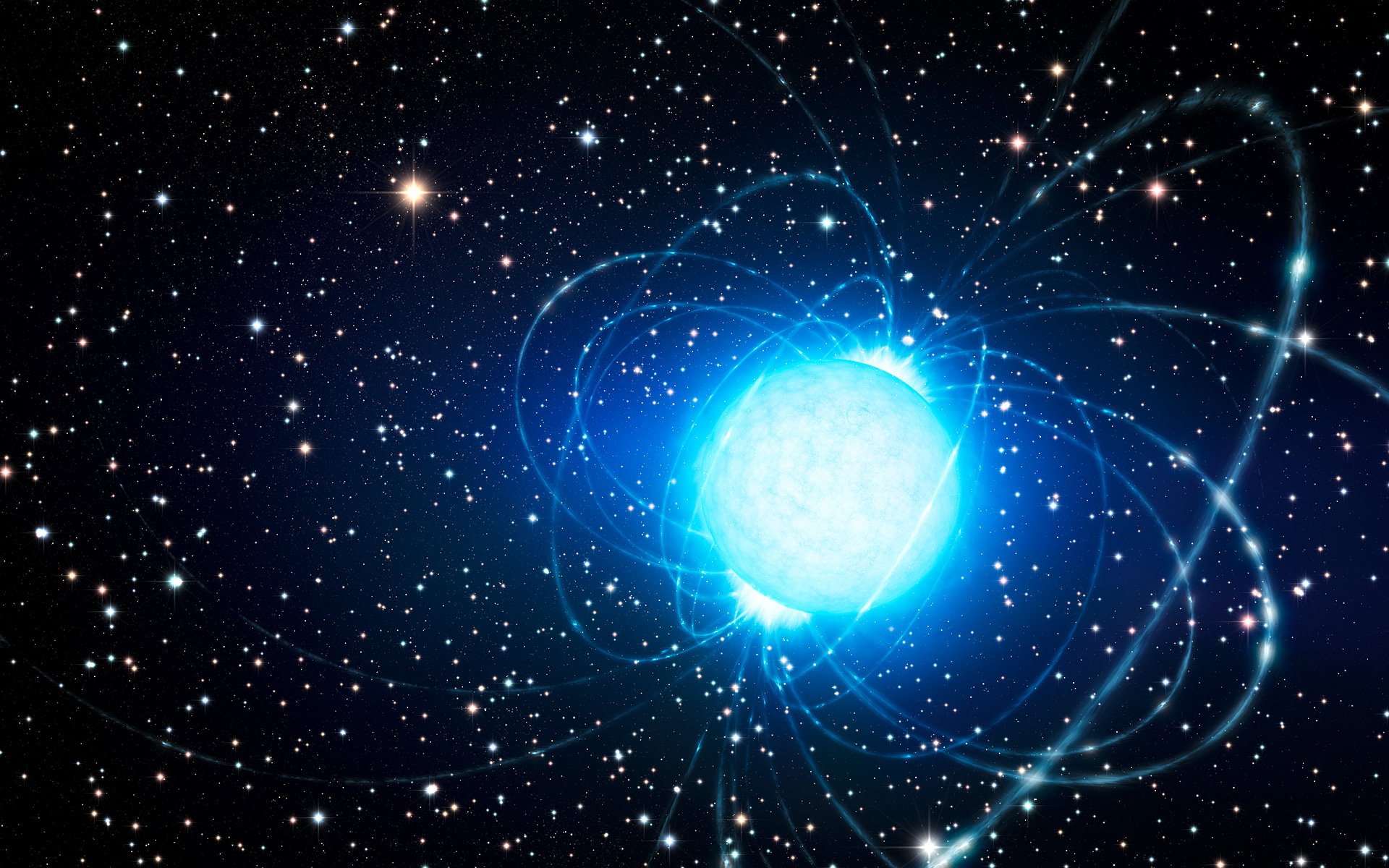 عکس ساده شبیه سازی میدان مغناطیسی با کهکشان راه شیری 