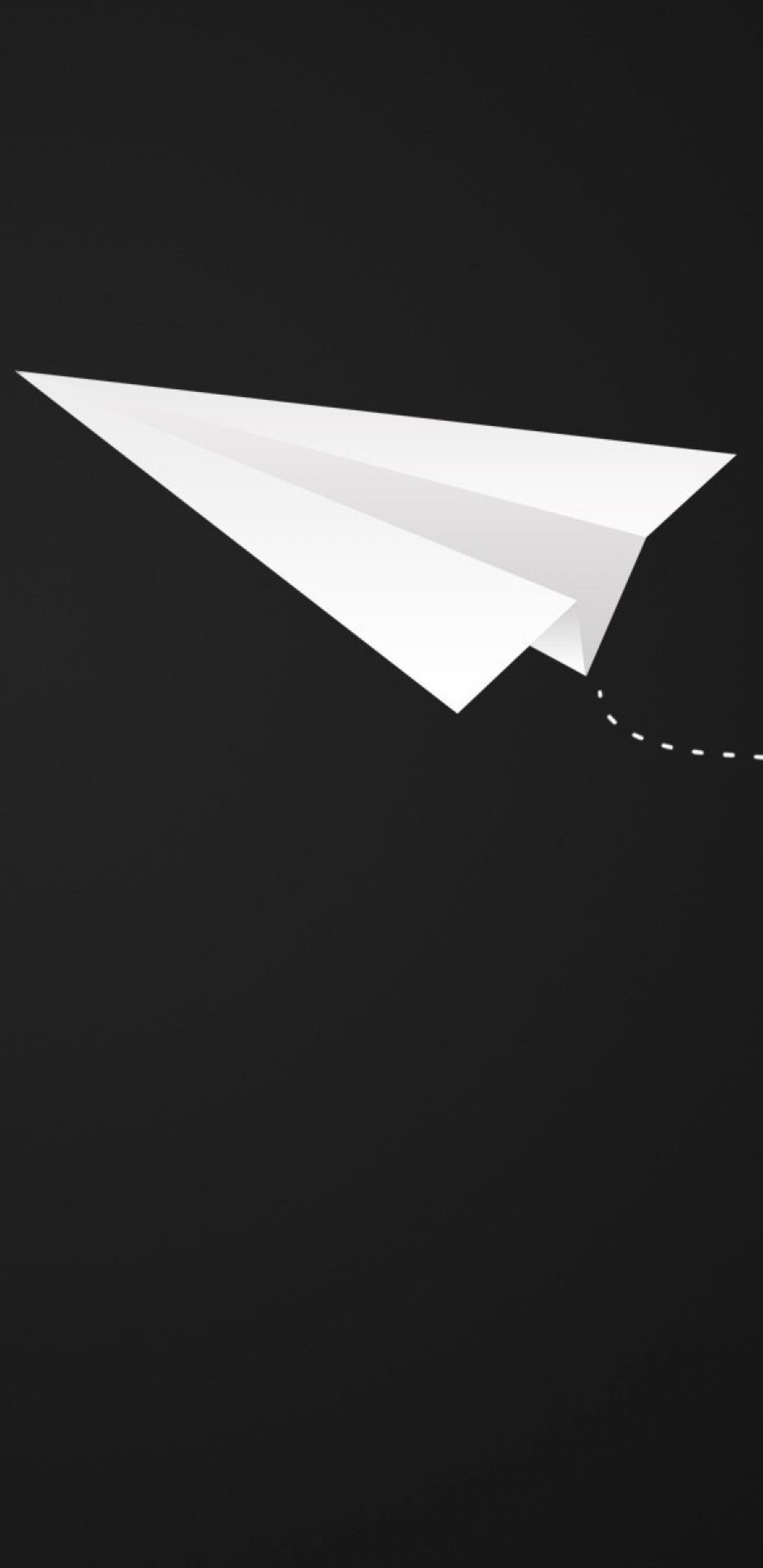 دانلود wallpaper قشنگ هواپیمای کاغذی سفید برای iphone 15