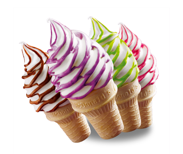 بارگیری تصویر استوک از بستنی های قیفی و رنگی رنگی