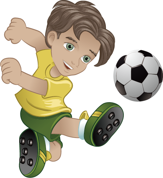 عکس Png کارتونی پسر بچه فوتبالیست برای رسانه های تبلیغاتی ورزشی