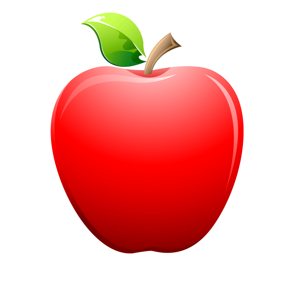برچسب سیب قرمز png برای استفاده آموزشی در مدرسه