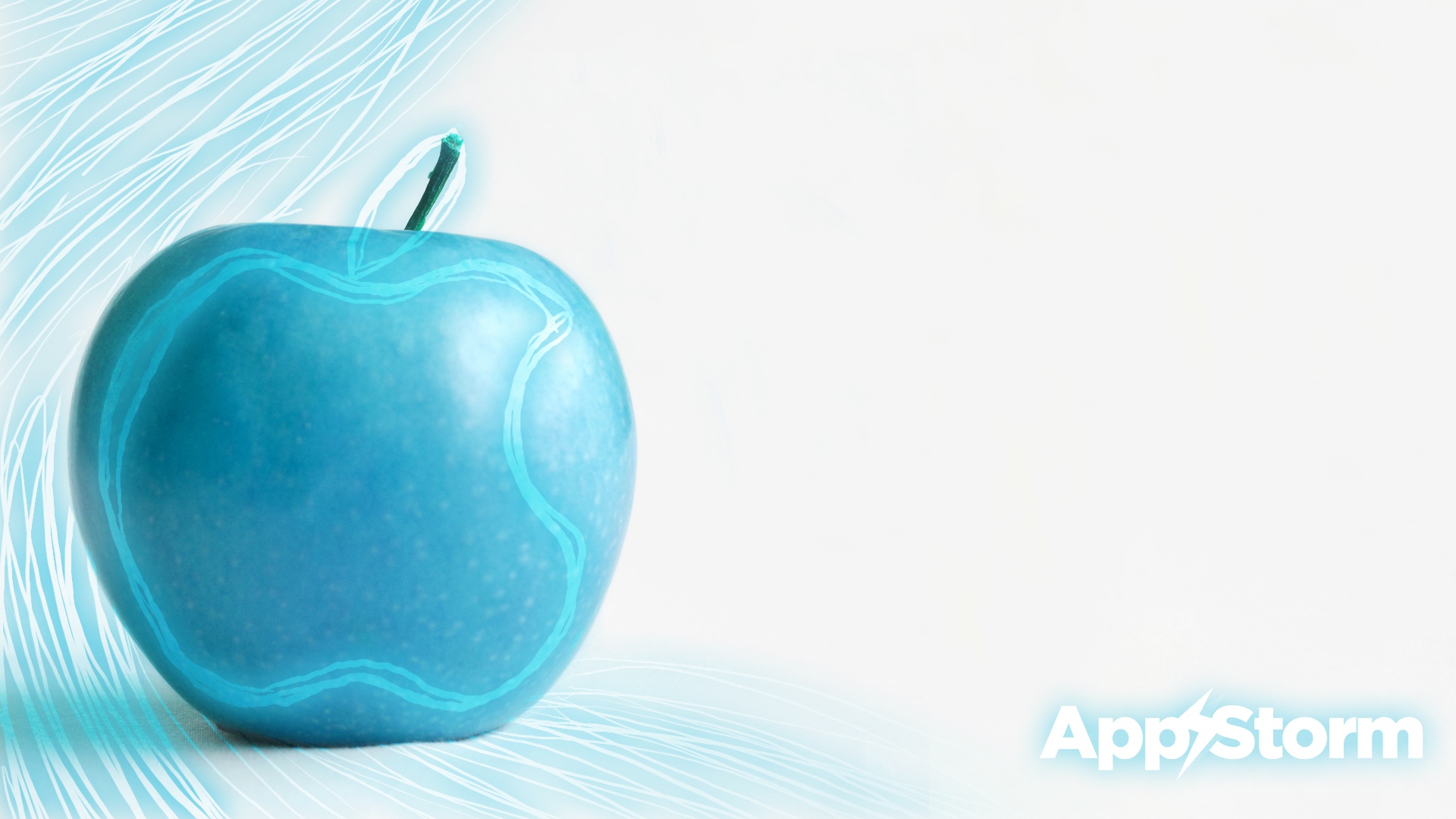 دانلود والپیپر منحصربفرد پسرانه طرح سیب آبی زیبا