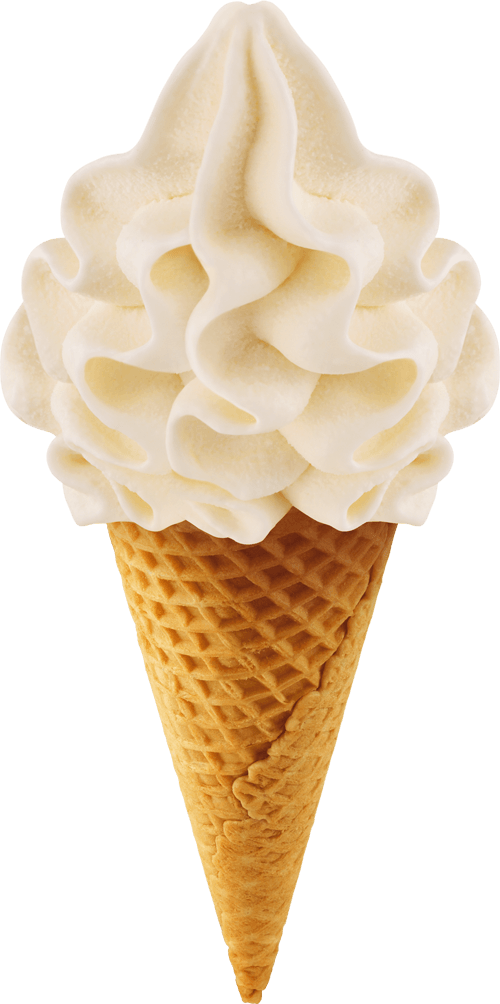 دانلود عکس پی ان جی PNG واقعی بستنی قیفی وانیلی ساده