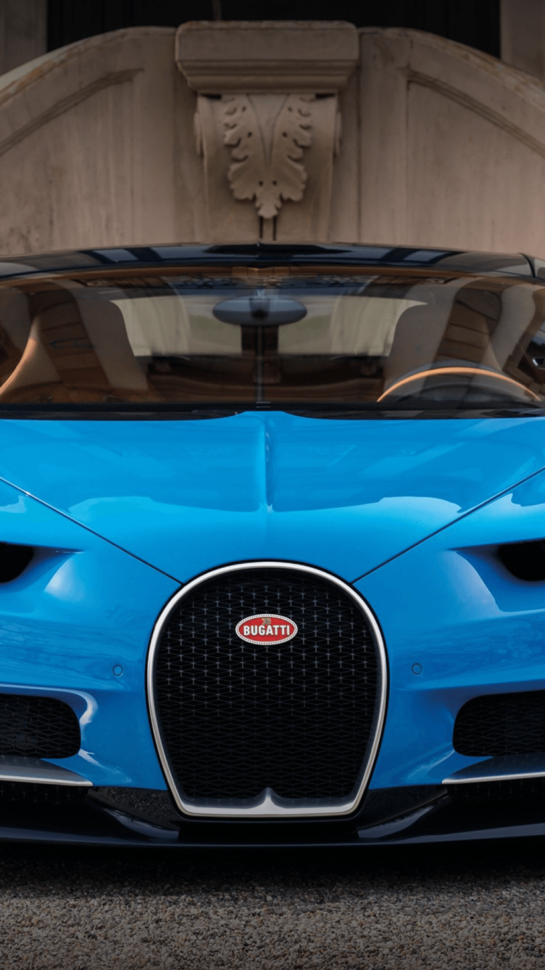 تصویر خودروی آخرین مدل بوگاتی به رنگ آبی درخشان برای والپیپر 