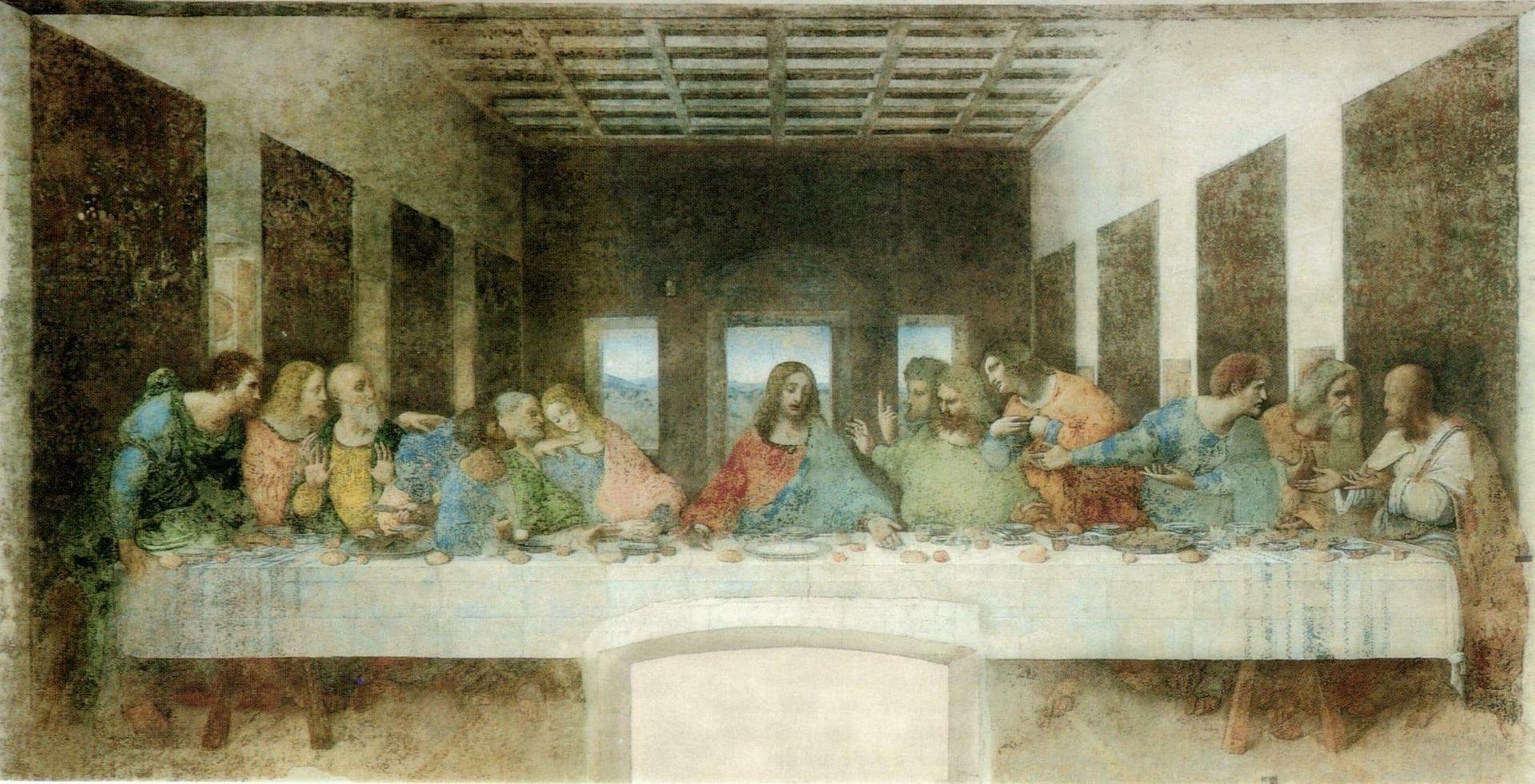 عکس استوک نقاشی معروف و مشهور لئوناردو داوینچی به اسم شام آخر 