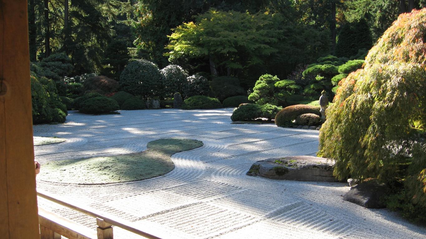 تصویر بسیار زیبا از ذن طبیعت باغ ژاپنی با کیفیت خوب 