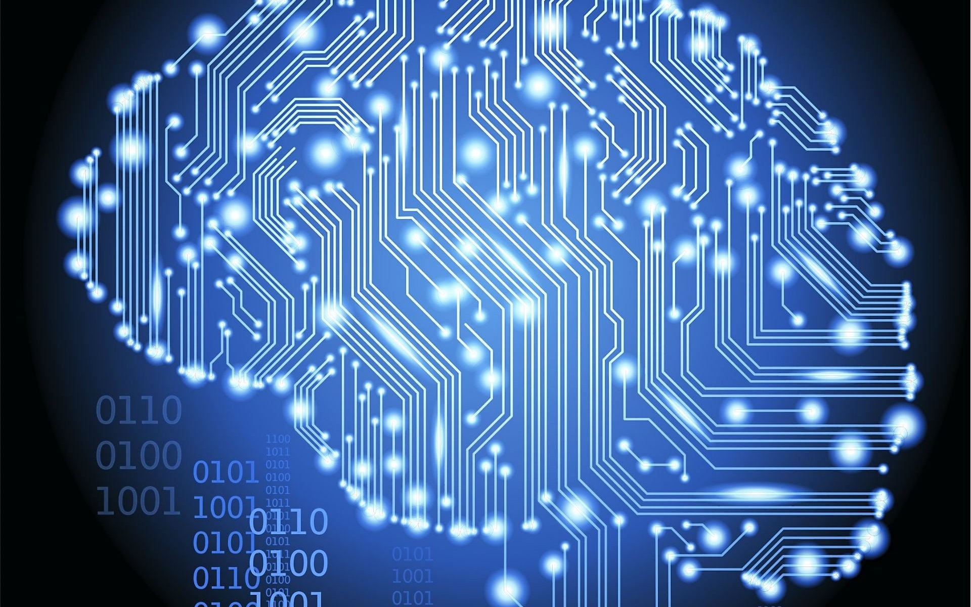 عکس هوش مصنوعی در پردازنده کامپیوتر و ربات در ارتباط با تکنولوژی