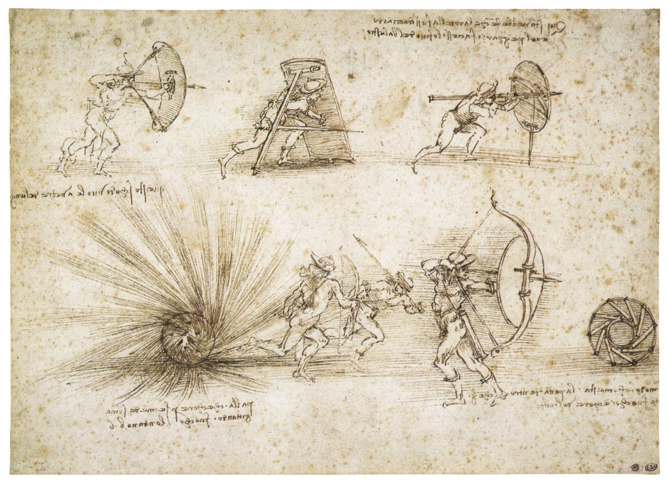 پژوهش های لئوناردو داوینچی درباره ادوات زرهی و وسایل جنگی