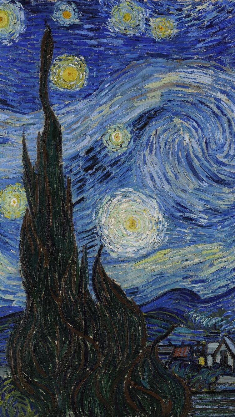 عکس واقعی نقاشی شب پر ستاره اثر ونسان ون گوگ نقاش معروف 