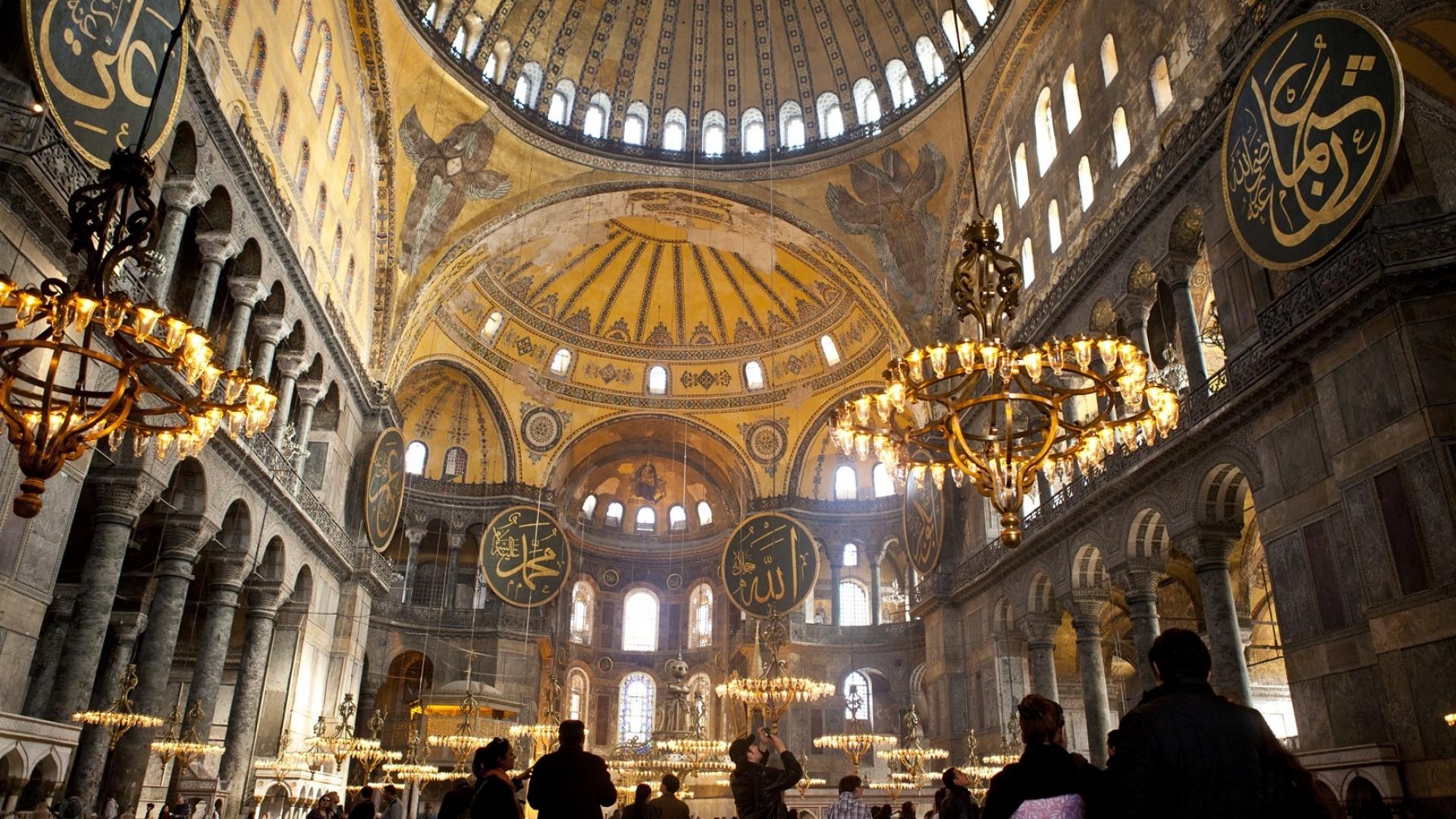نمای full hd مسجد ایاصوفیه زیباترین و بزرگترین مسجد استانبول