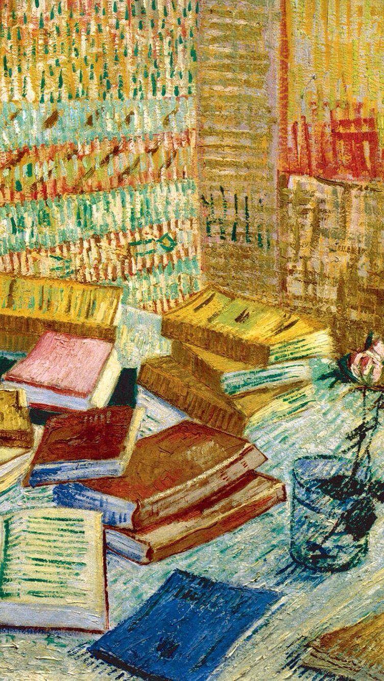 دانلود عکس نقاشی کتابخانه ونسان ون گوگ نقاش معروف هلندی 
