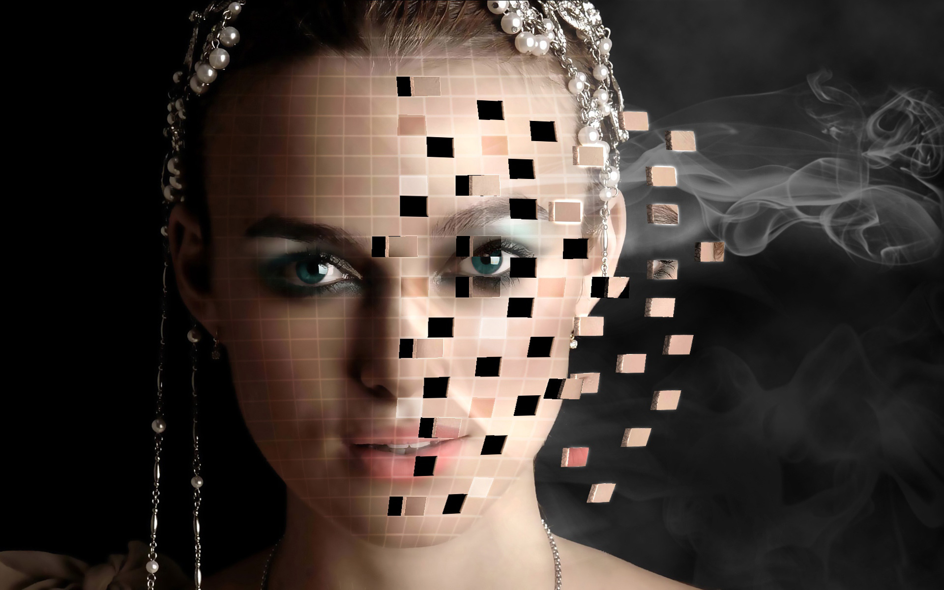 عکس باکیفیت هنری زمینه لپ تاپ فتوشاپ چهره زن اثر هنری دیجیتال