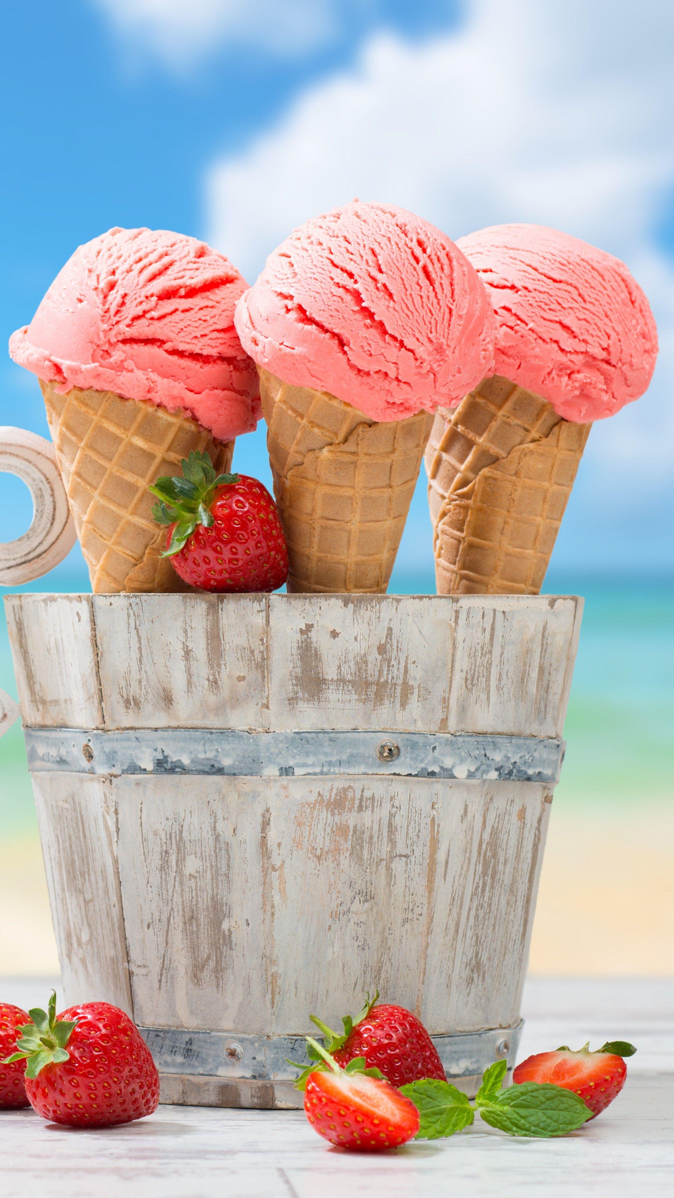 دانلود پوستر عمودی قشنگ برای مغازه بستنی فروشی با کیفیت Full HD