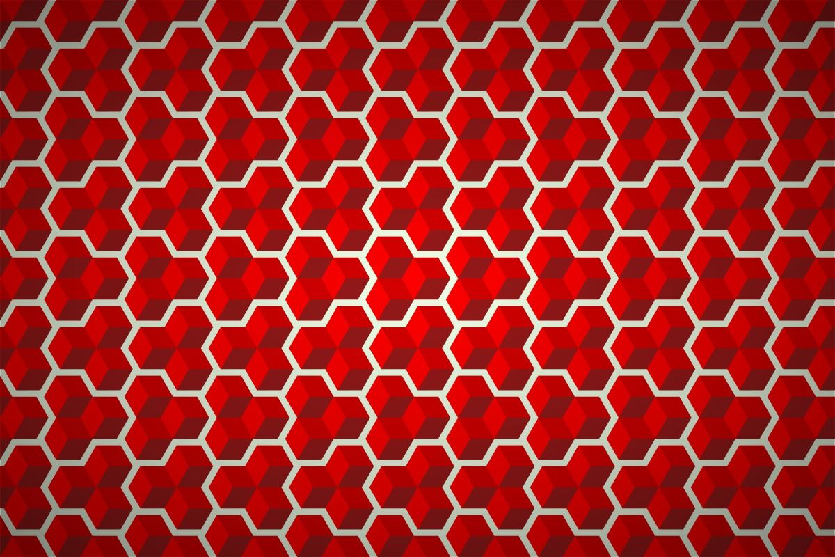 عکس استوک تکسچر و بافت چندضلعی هندسی قرمز کیوت 