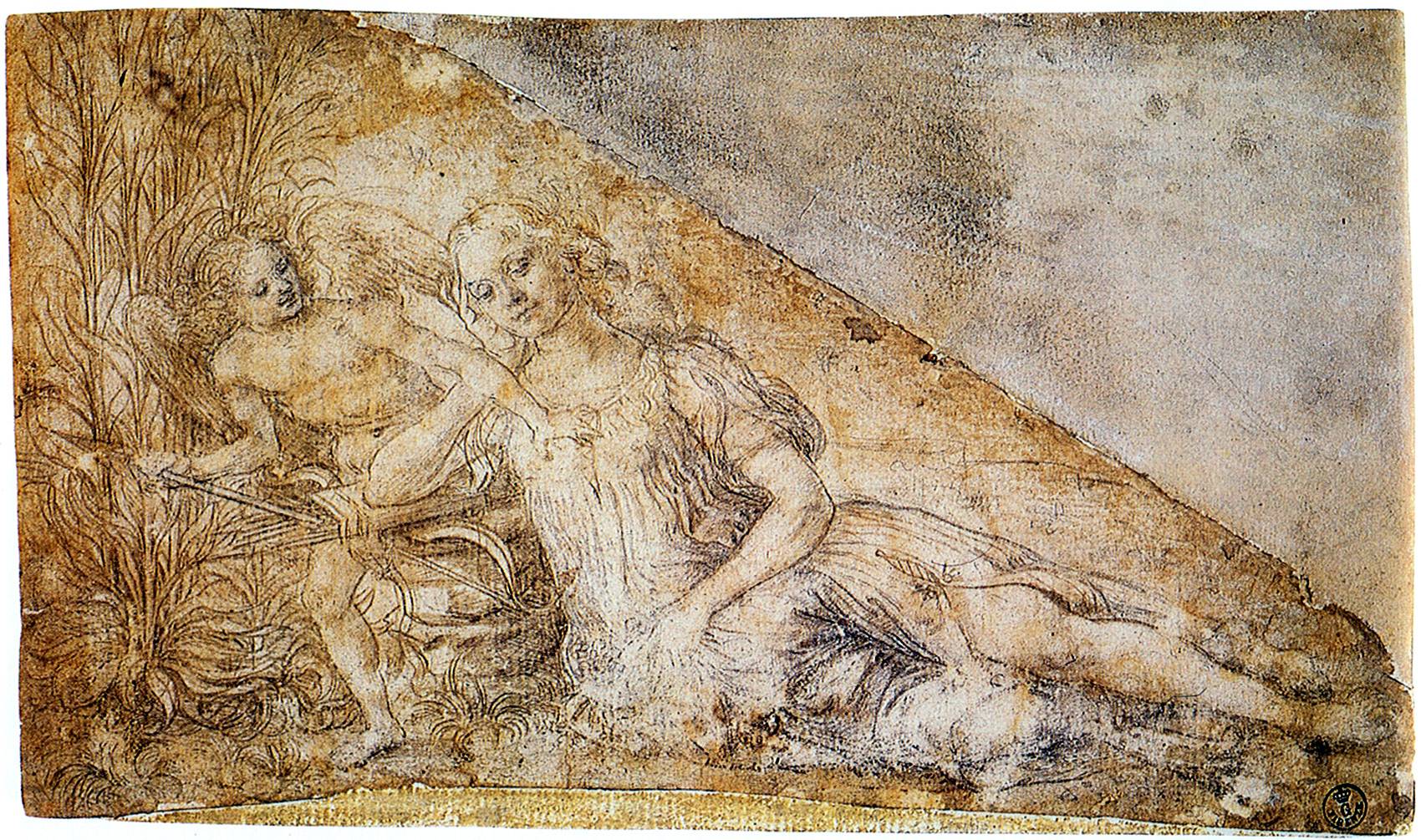 دانلود تصویر نقاشی طرح خط خطی از لئوناردو داوینچی