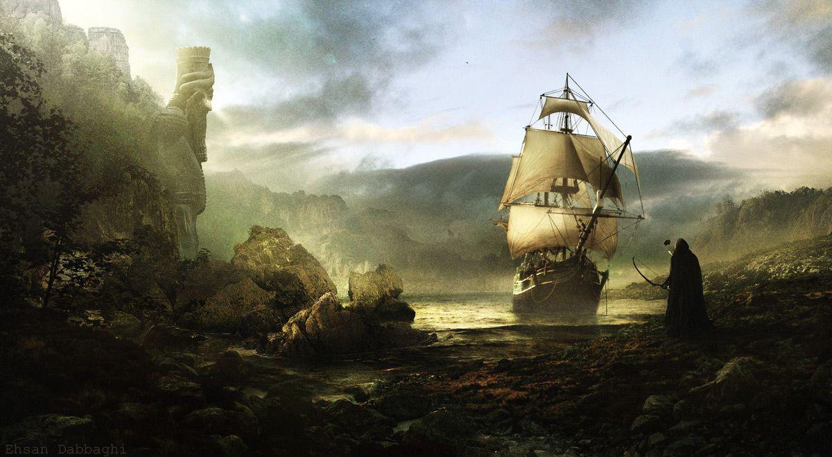 عکس نقاشی محشر کشتی کشیده شده توسط هنر دیجیتال 