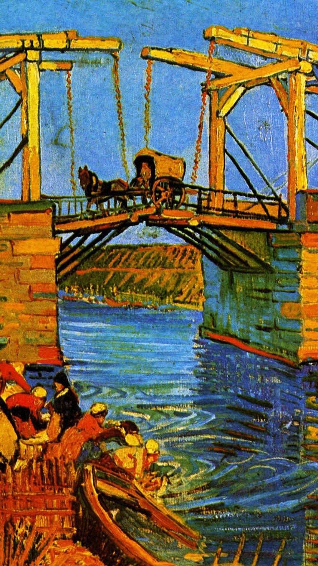 دانلود عکس استوک نقاشی پلی در آرل اثر ونسان ون گوگ