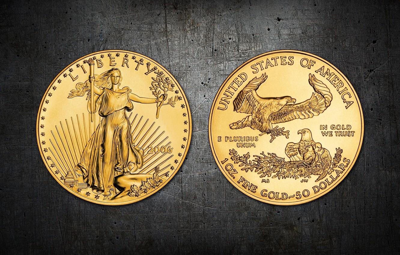 تصویر سکه طلای پشت و رو دلار آمریکایی و کانادایی 