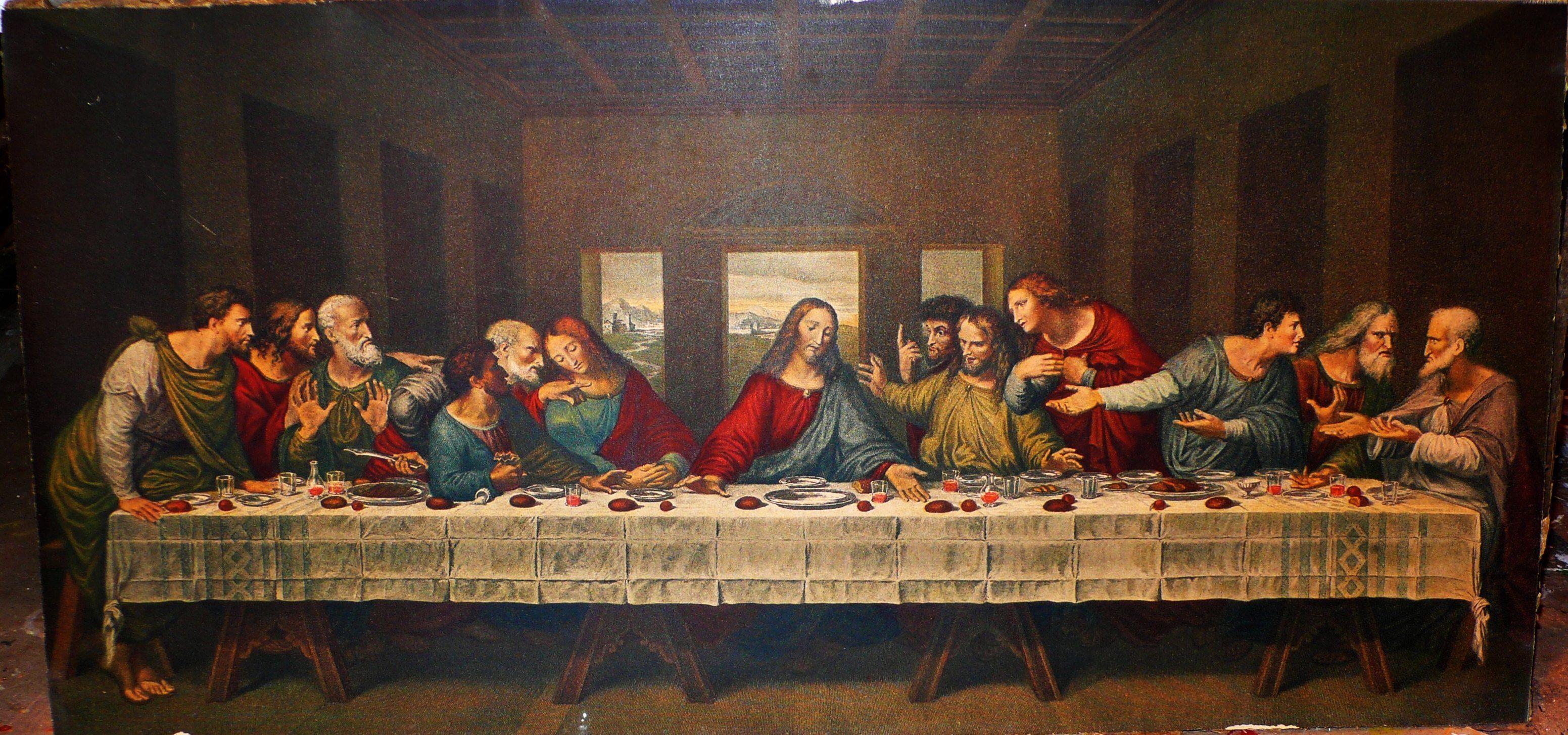 شام آخر اثر هنری لئوناردو داوینچی نشانگر صحنه‌هایی از شام آخر روزهای پایانی عمر مسیح
