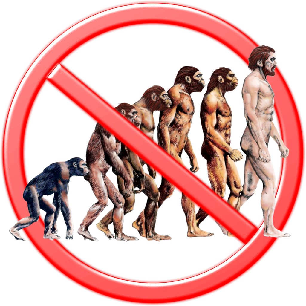 تصویر گرافیکی مخالفت با نظریه تکامل زیستی چارلز داروین 