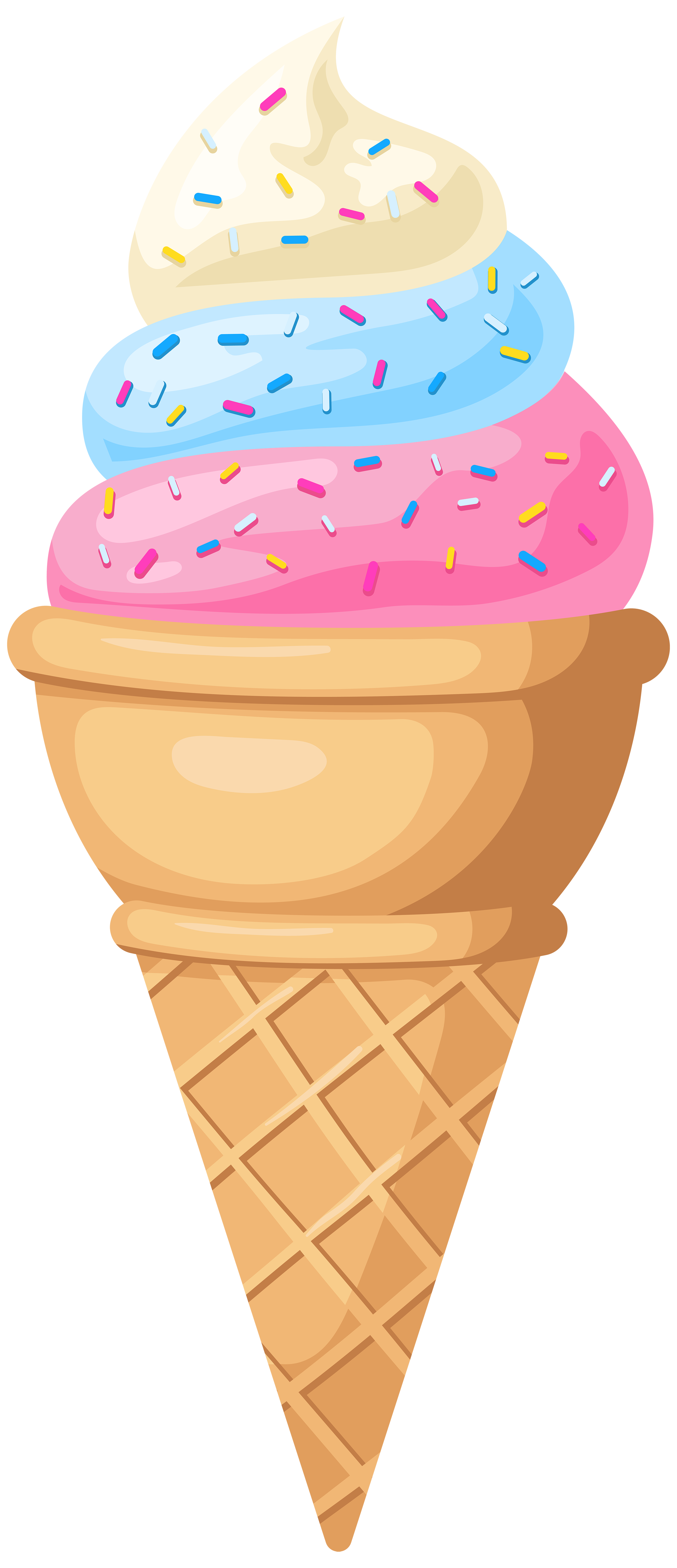 دانلود عکس بستنی قیفی چند اسکوپی با اسمارتیز و شکلات 