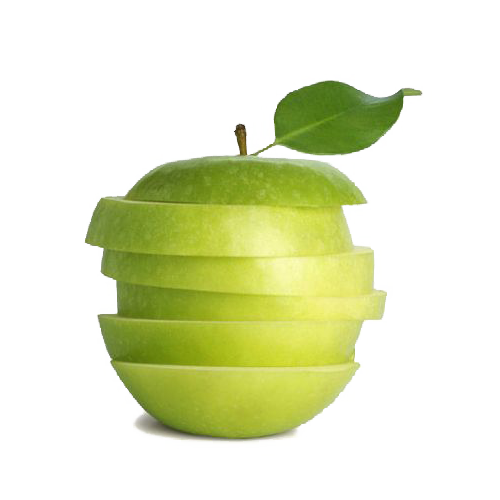 لوگو سلامت محور سیب سبز لایه لایه و طبقه طبقه شده