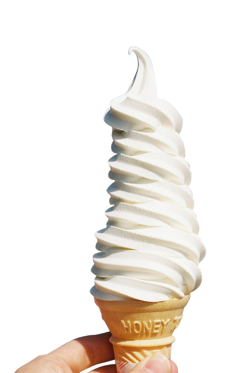 بلند ترین بستنی قیفی ساده وانیلی خوشمزه با شیر محلی 