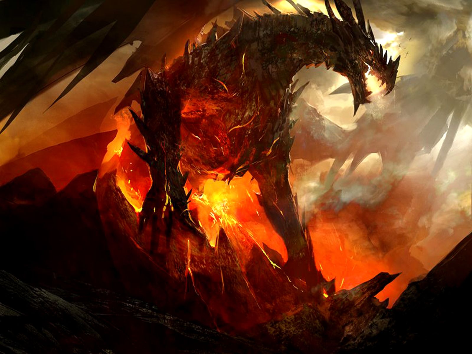  عکس استوک زیبا از اژدها در آتش خطرناک و سوزان با کیفیت بالا 