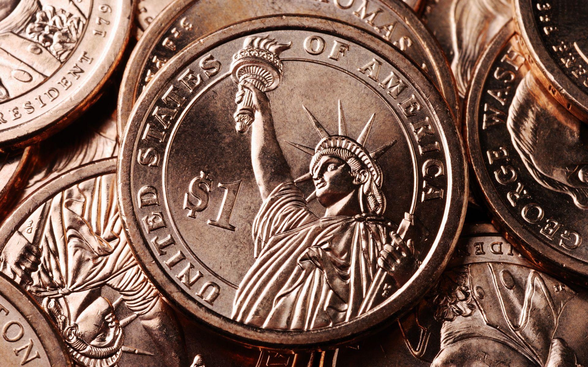 دانلود تصویر سکه قدیمی آمریکایی با عکس مجسمه آزادی 