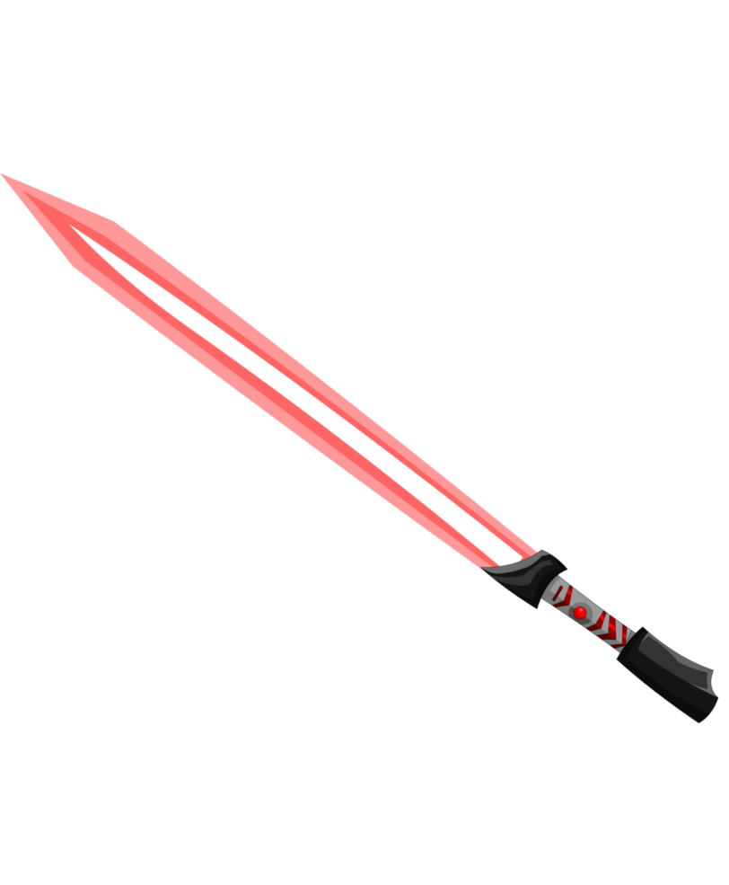 png شمشیر تیز کشنده با نور قرمز نئونی برای استفاده در فتوشاپ