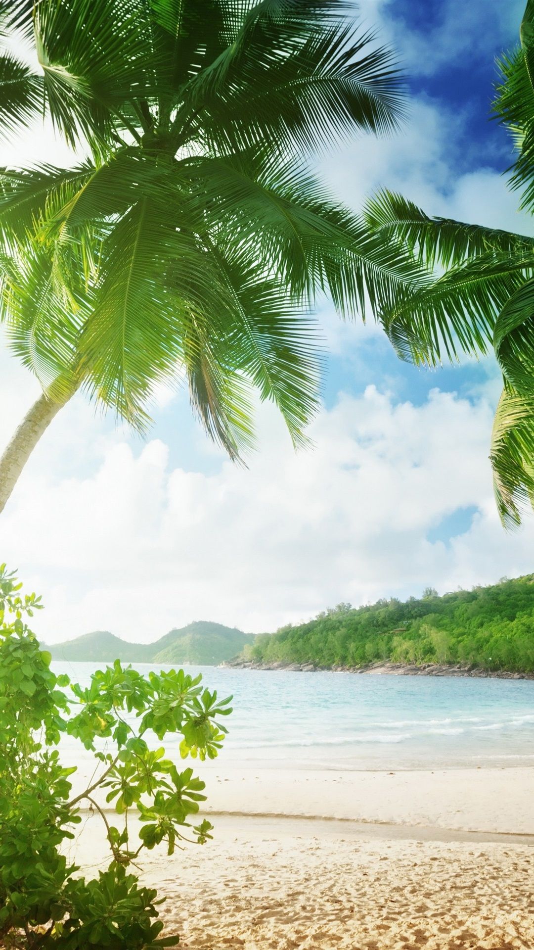 پس زمینه لپ تاپ سواحل رویایی با شن های سفید جزایر مالدیو