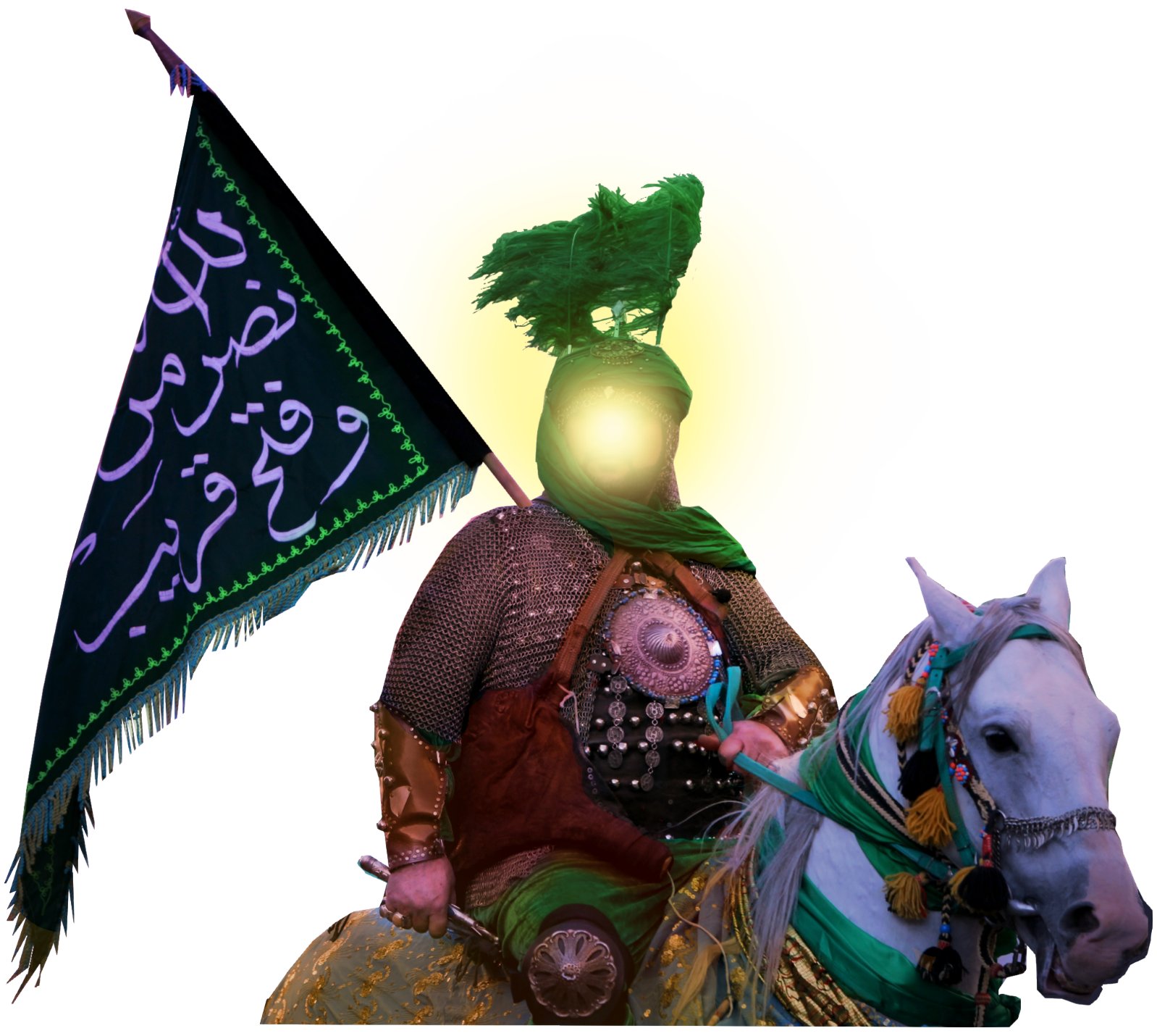 عکس امام حسین در میانه جنگ عکس امام حسین در میانه جنگ
