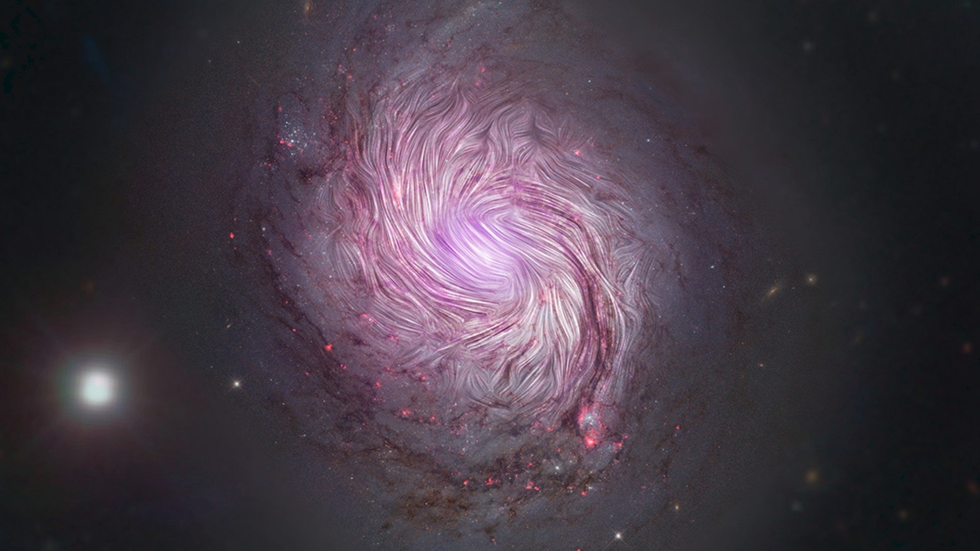 تصویر جدید میدان مغناطیسی شبیه سازی شده مدل کهکشان 