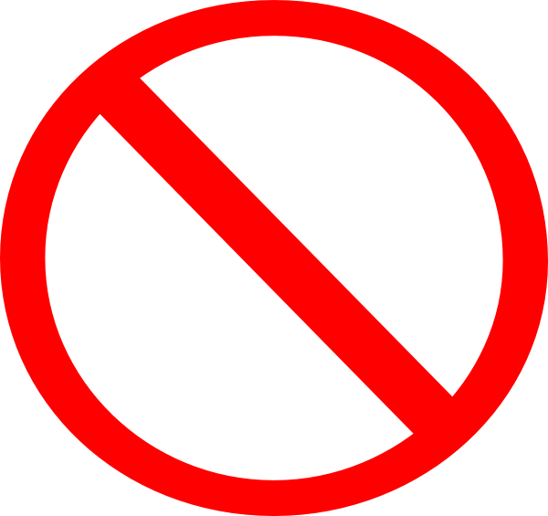 تصویر دوربری نشان ممنوع با طرح خط و دایره قرمز