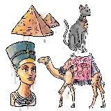 چاپ قاب موبایل و گوشی دانلود رایگان تصاویر گربه شتر و اهرام مصر با فرمت PNG پی ان جی 