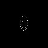 تصویر زمینه سیاه سفید ساده با ایموجی لبخند برای کامپیوتر