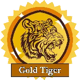 چاپ قاب موبایل و گوشی عکس لوگوی آماده ببر طلایی پی ان جی Gold Tiger PNG 