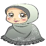 چاپ قاب موبایل و گوشی PNG ساده فانتزی دختر با روسری محجبه سفید و حاشیه های طرحدار