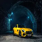 چاپ قاب موبایل و گوشی تصویر مرسدس بنز AMG GT S به رنگ زرد شاد و پرانرژی