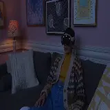 چاپ قاب موبایل و گوشی عکس هدست واقعیت ترکیبی اپل در تاریکی شب با پیشبینی توزیع در سال 2024