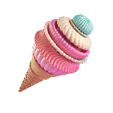 چاپ قاب موبایل و گوشی عکس استوک زیبا و تماشایی از بستنی لایه لایه و صورتی