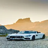 چاپ قاب موبایل و گوشی عکس مرسدس AMG GT رودستر 2016 سفید رنگ در کوهستان