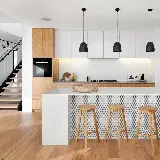 چاپ قاب موبایل و گوشی بک گراند شگفت انگیز از کابینت چوبی با دکوراسیون سفید 