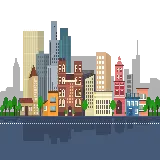 چاپ قاب موبایل و گوشی دانلود رایگان عکس دور بریده شده شهر بزرگ با فرمت پی ان جی PNG 